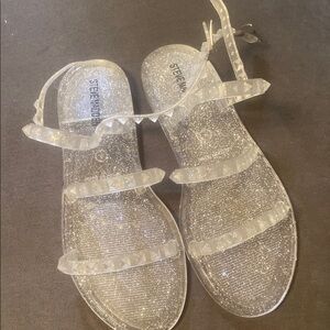 Steve Madden Silver Glitter Sandals
